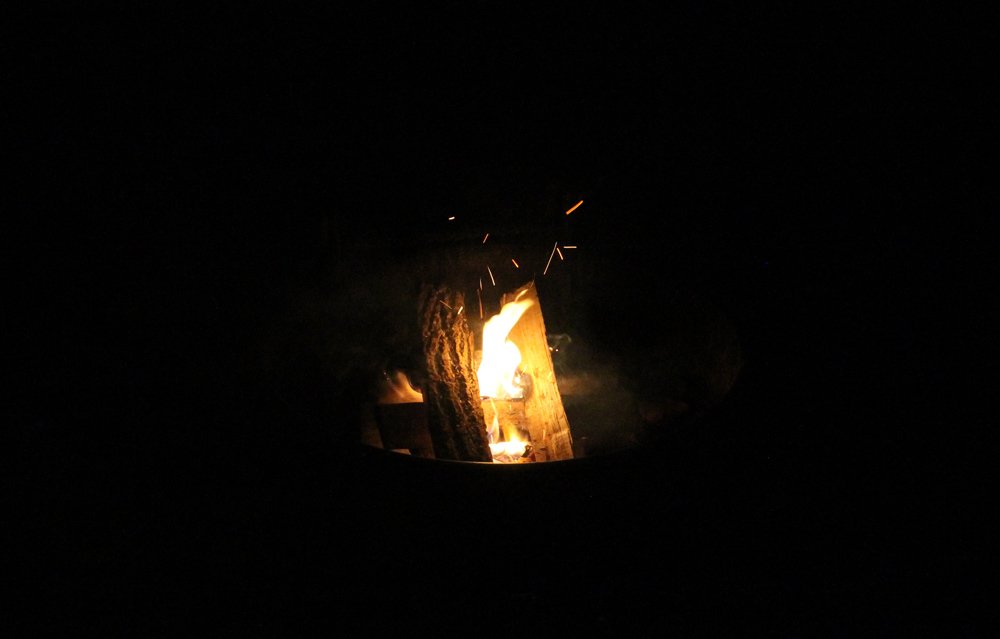 Campfire in Elkmont Campground
